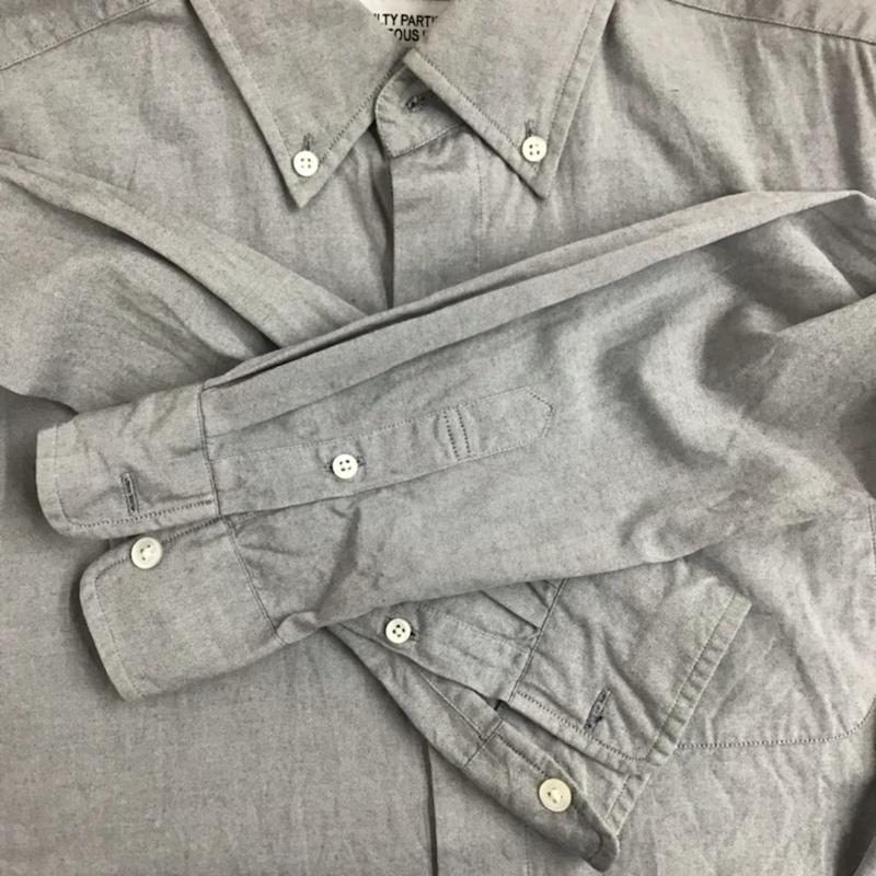 ギルティーパーティーズ GUILTYPARTIES シャツ、ブラウス 長袖 12AW-OX-06 WACKO MARIA ボタンダウン S 刺繍 灰 / グレー / メンズ USED 古着 中古 10072132
