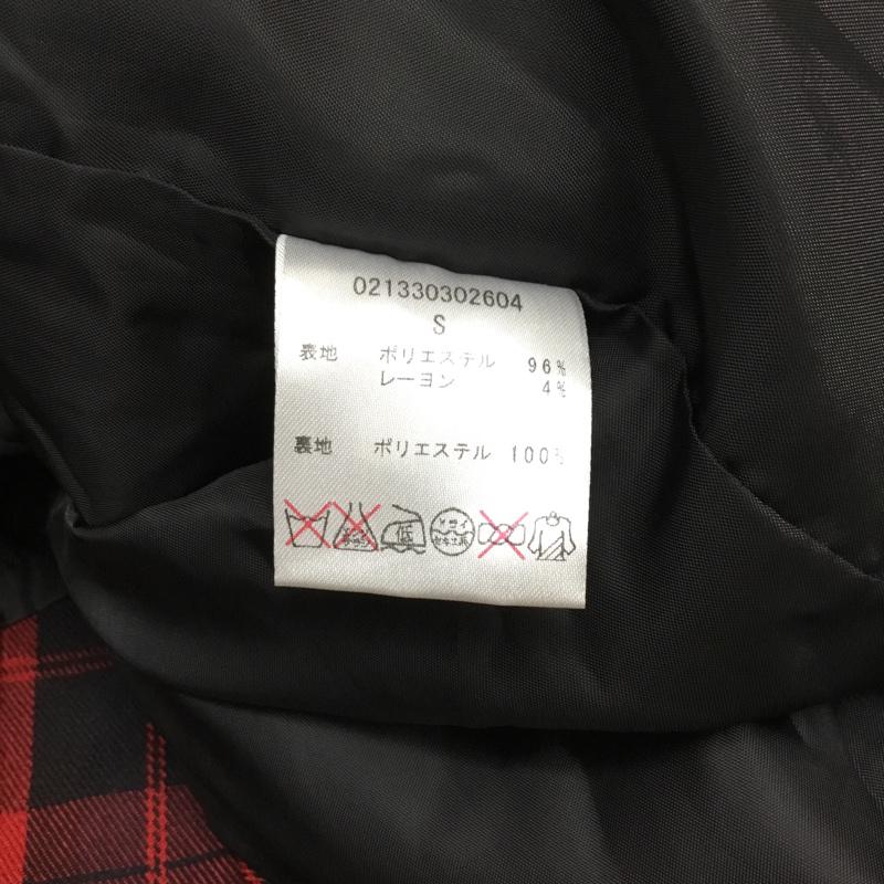 ダズリン dazzlin ワンピース ミニスカート 021330302604 ウエストベルト タグ付き 五分袖 S チェック 赤 / レッド / X 黒 / ブラック / レディース USED 古着 中古 10072164