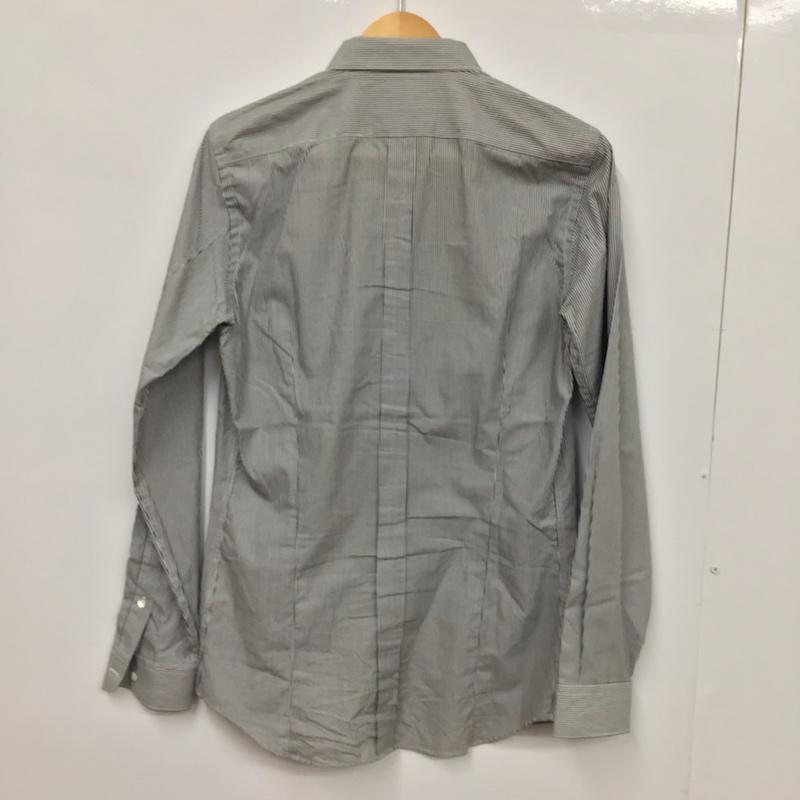 ディーゼル ブラック ゴールド DIESEL BLACK GOLD シャツ、ブラウス 長袖 マルチストライプ 44 ストライプ 白 / ホワイト / X 黒 / ブラック / メンズ USED 古着 中古 10072184