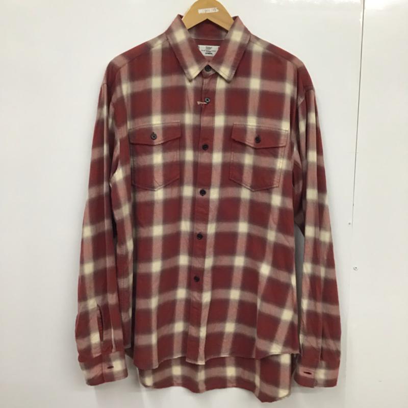 ラグス マックレガー RAGS McGREGOR シャツ、ブラウス 長袖 211176606 S チェック えんじ / ワインレッド / X アイボリー / アイボリー / メンズ USED 古着 中古 10072186