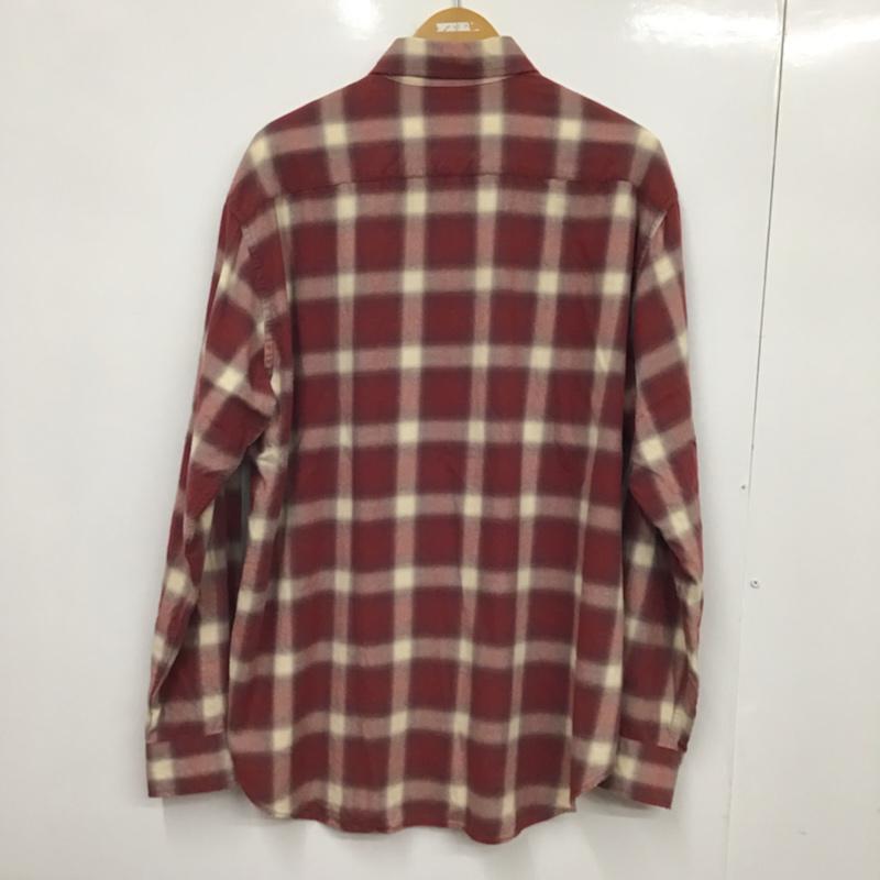 ラグス マックレガー RAGS McGREGOR シャツ、ブラウス 長袖 211176606 S チェック えんじ / ワインレッド / X アイボリー / アイボリー / メンズ USED 古着 中古 10072186