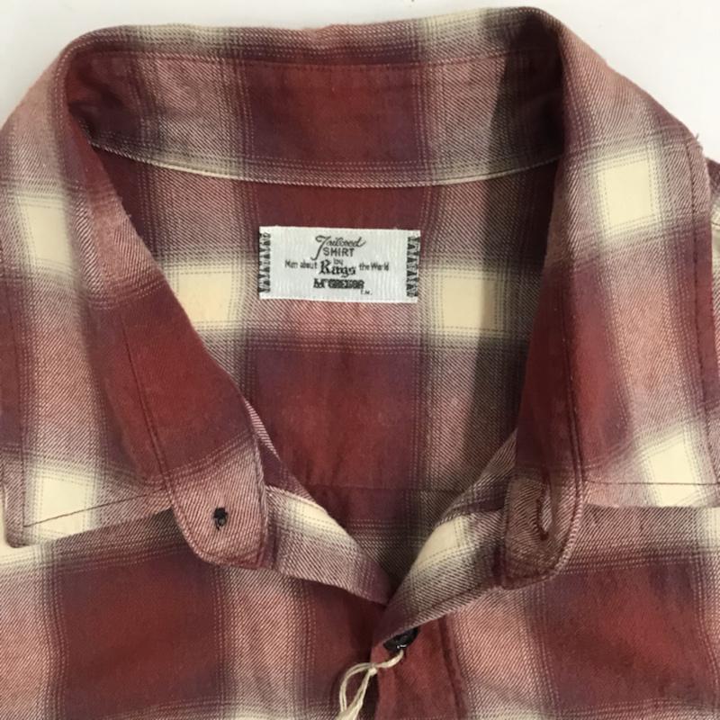 ラグス マックレガー RAGS McGREGOR シャツ、ブラウス 長袖 211176606 S チェック えんじ / ワインレッド / X アイボリー / アイボリー / メンズ USED 古着 中古 10072186