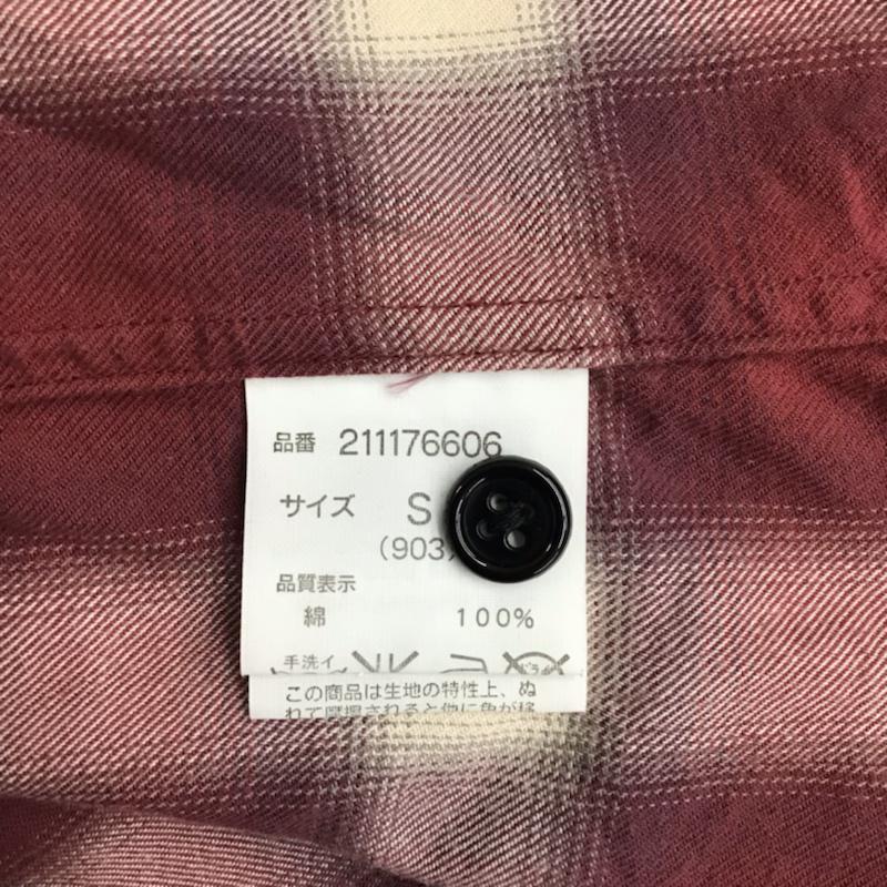 ラグス マックレガー RAGS McGREGOR シャツ、ブラウス 長袖 211176606 S チェック えんじ / ワインレッド / X アイボリー / アイボリー / メンズ USED 古着 中古 10072186