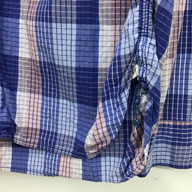 サニースポーツ SUNNY SPORTS シャツ、ブラウス 長袖 コットン S チェック 青 / ブルー / X 桃 / ピンク / X 水色 / ライトブルー / メンズ USED 古着 中古 10072189