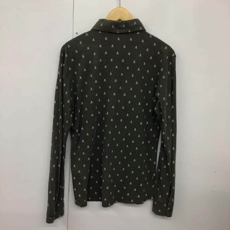 ヒステリックグラマー トリプルエックス THEE HYSTERIC XXX シャツ、ブラウス 長袖 5CH-0032 スカル ドクロ M 総柄 カーキ / カーキ / メンズ USED 古着 中古 10072191