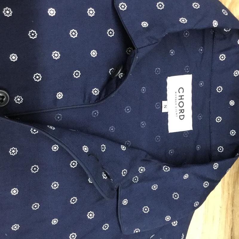 コードナンバーエイト CHORD NUMBER EIGHT シャツ、ブラウス 長袖 N8M1H1-SH02 PAJAMA SHIRT パジャマシャツ S 総柄 紺 / ネイビー / メンズ USED 古着 中古 10072193