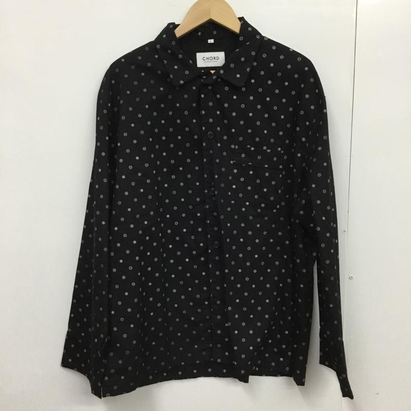 コードナンバーエイト CHORD NUMBER EIGHT シャツ、ブラウス 長袖 N8M1H1-SH02 PAJAMA SHIRT パジャマシャツ L 総柄 黒 / ブラック / メンズ USED 古着 中古 10072198
