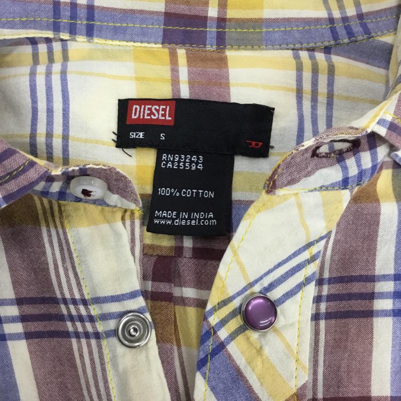 ディーゼル DIESEL シャツ、ブラウス 長袖 コットン S チェック マルチカラー / マルチカラー / メンズ USED 古着 中古 10072202