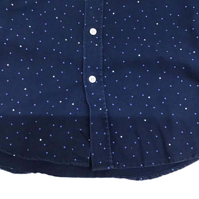 サタデーズサーフニューヨークシティー SATURDAYS SURF NYC シャツ、ブラウス 長袖 BBG-6411-B ボタンダウン S ドット 紺 / ネイビー / メンズ USED 古着 中古 10072213