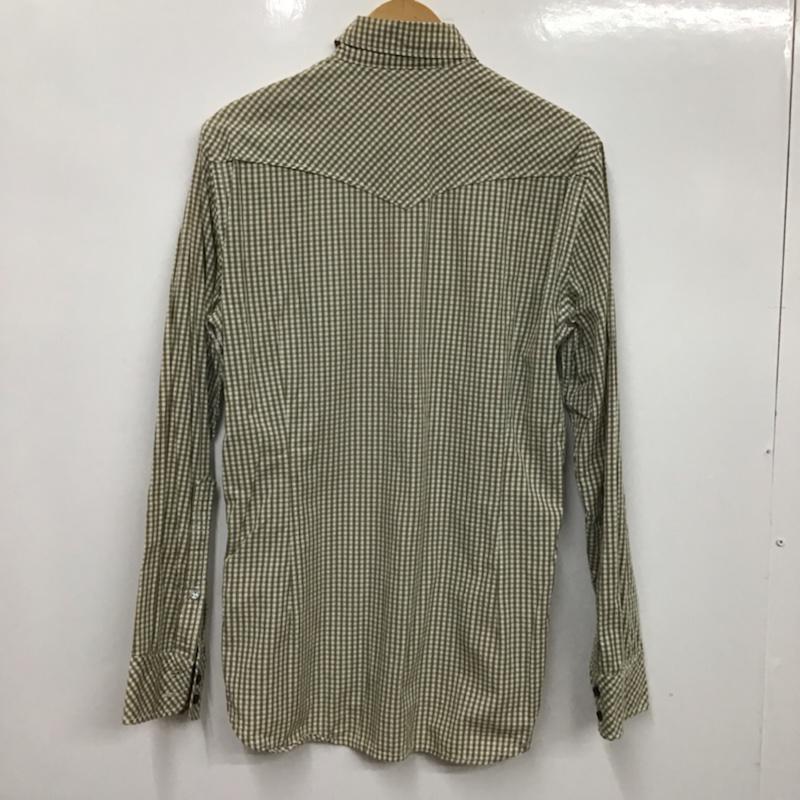 ディーゼル DIESEL シャツ、ブラウス 長袖 ウエスタンシャツ チェック S ワンポイント 白 / ホワイト / X カーキ / カーキ / メンズ USED 古着 中古 10072215