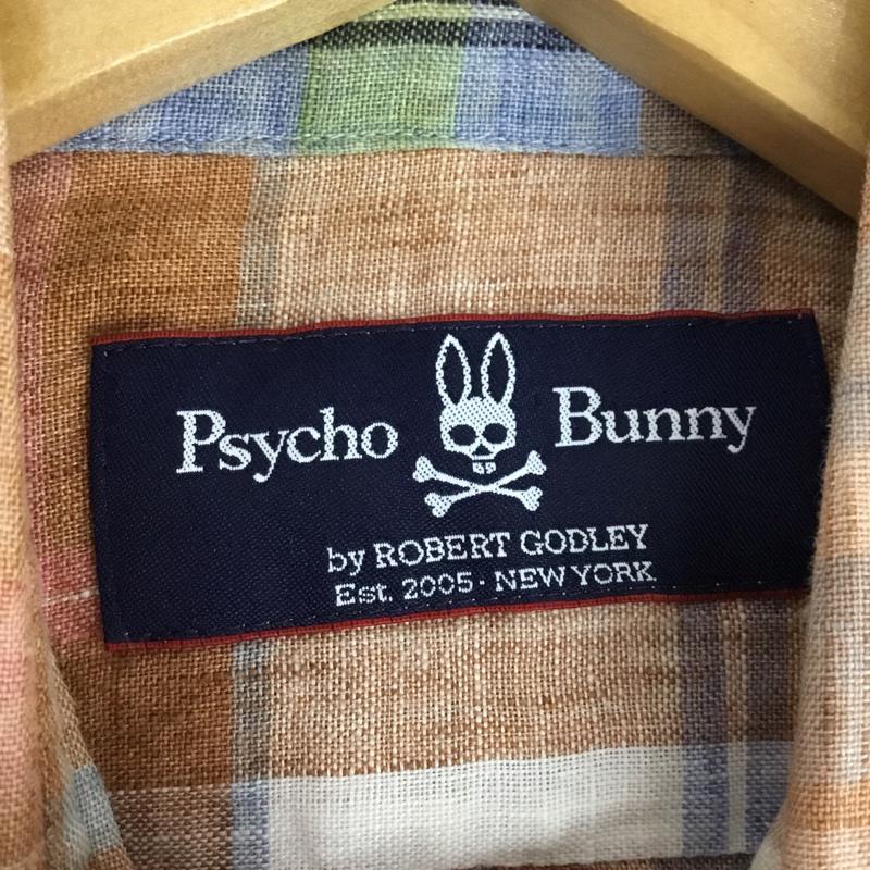 サイコバニー Psycho Bunny シャツ、ブラウス 長袖 ボタンダウン チェック うさぎ リネン S ワンポイント マルチカラー / マルチカラー / メンズ USED 古着 中古 10072218