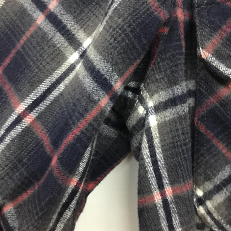 アベイシングエイプ A BATHING APE シャツ、ブラウス 長袖 URSUS BAPE ネルシャツ S チェック 灰 / グレー / X 紺 / ネイビー / X 白 / ホワイト / X 桃 / ピンク / メンズ USED 古着 中古 10072220