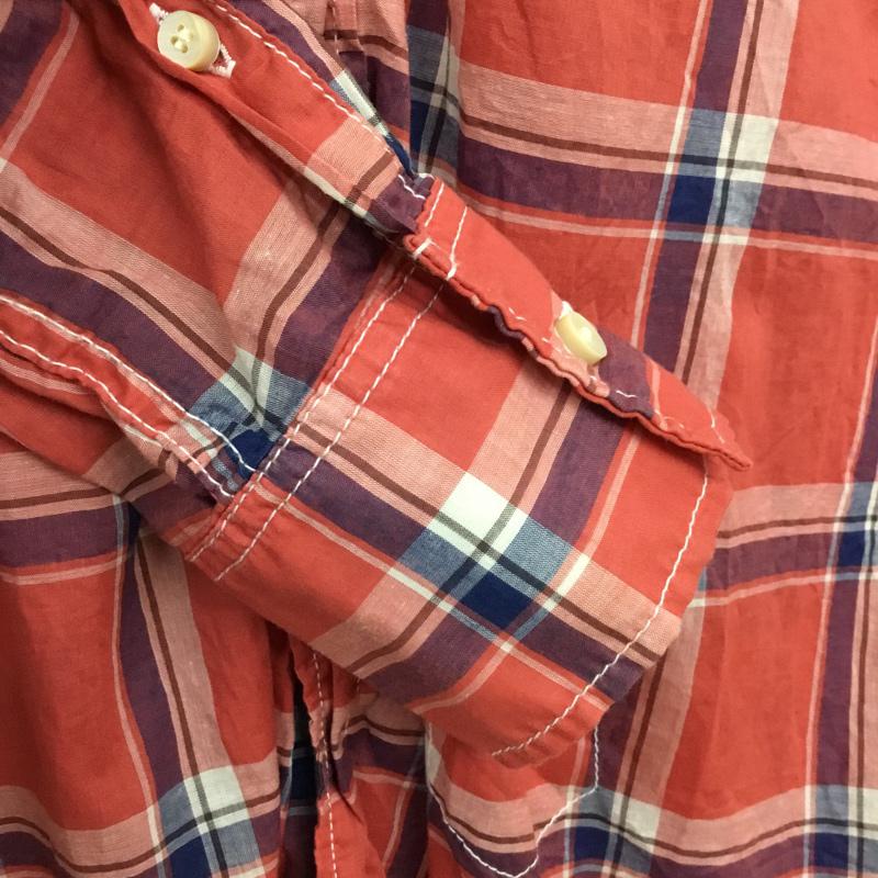 レミ レリーフ REMI RELIEF シャツ、ブラウス 長袖 ボタンダウン L チェック 赤 / レッド / X 白 / ホワイト / X 紺 / ネイビー / メンズ USED 古着 中古 10072223