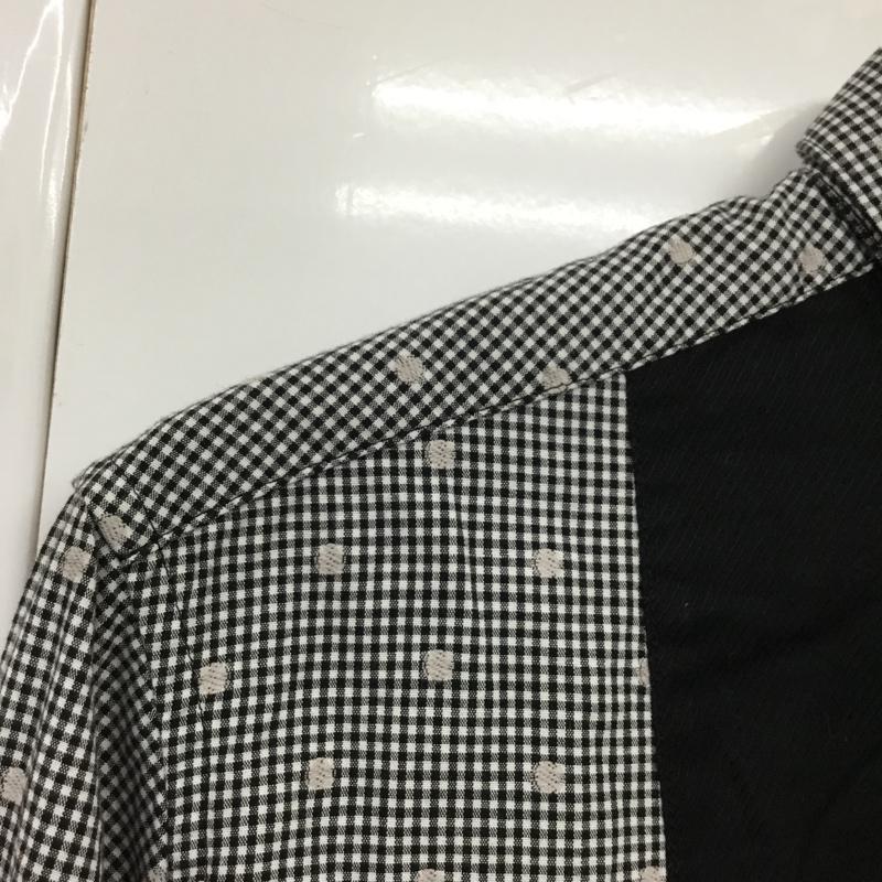 古着 USED シャツ、ブラウス 長袖 ドット ドクロ チェック ワンポイント 白 / ホワイト / X 黒 / ブラック / メンズ USED 古着 中古 10072226