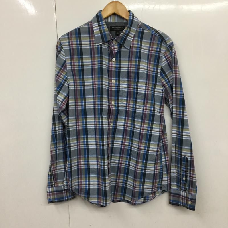バナナリパブリック BANANA REPUBLIC シャツ、ブラウス 長袖 M チェック マルチカラー / マルチカラー / メンズ USED 古着 中古 10072227
