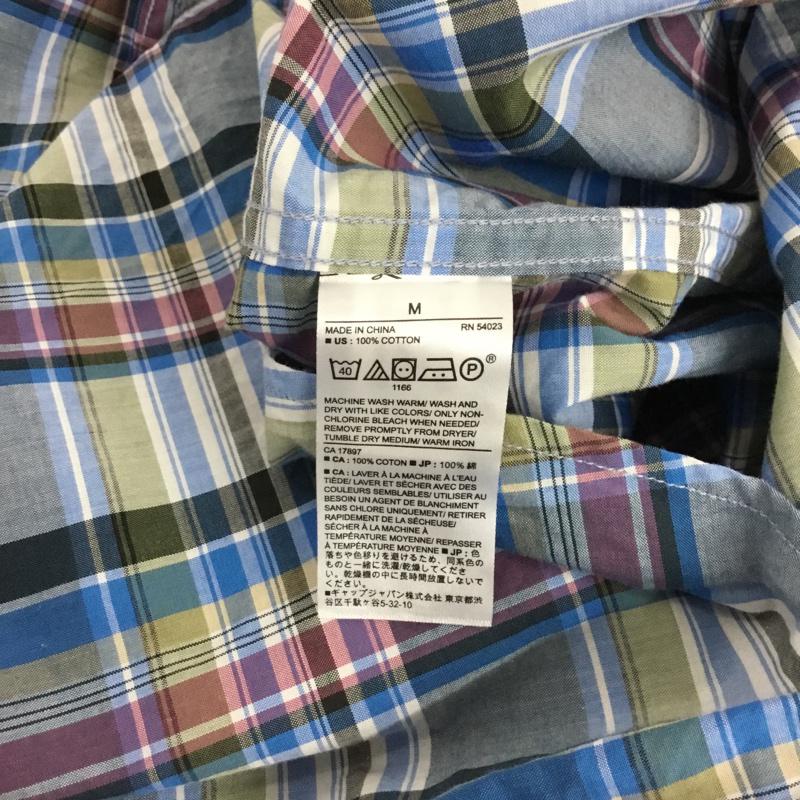 バナナリパブリック BANANA REPUBLIC シャツ、ブラウス 長袖 M チェック マルチカラー / マルチカラー / メンズ USED 古着 中古 10072227