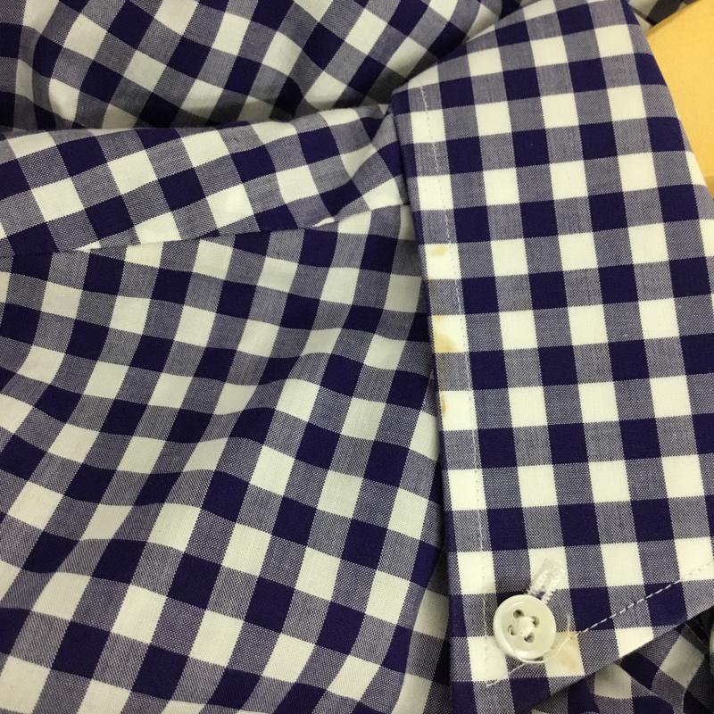 ギルティーパーティーズ GUILTYPARTIES シャツ、ブラウス 長袖 WACKO MARIA 14SS-TM-09 ボタンダウン S チェック 白 / ホワイト / X 紺 / ネイビー / メンズ USED 古着 中古 10072229