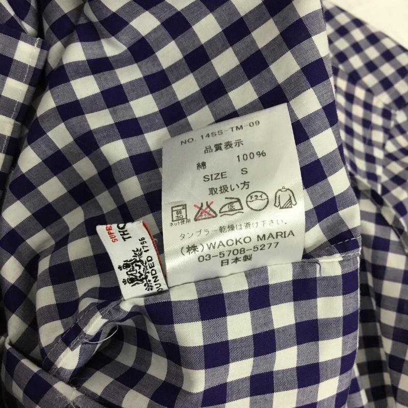 ギルティーパーティーズ GUILTYPARTIES シャツ、ブラウス 長袖 WACKO MARIA 14SS-TM-09 ボタンダウン S チェック 白 / ホワイト / X 紺 / ネイビー / メンズ USED 古着 中古 10072229
