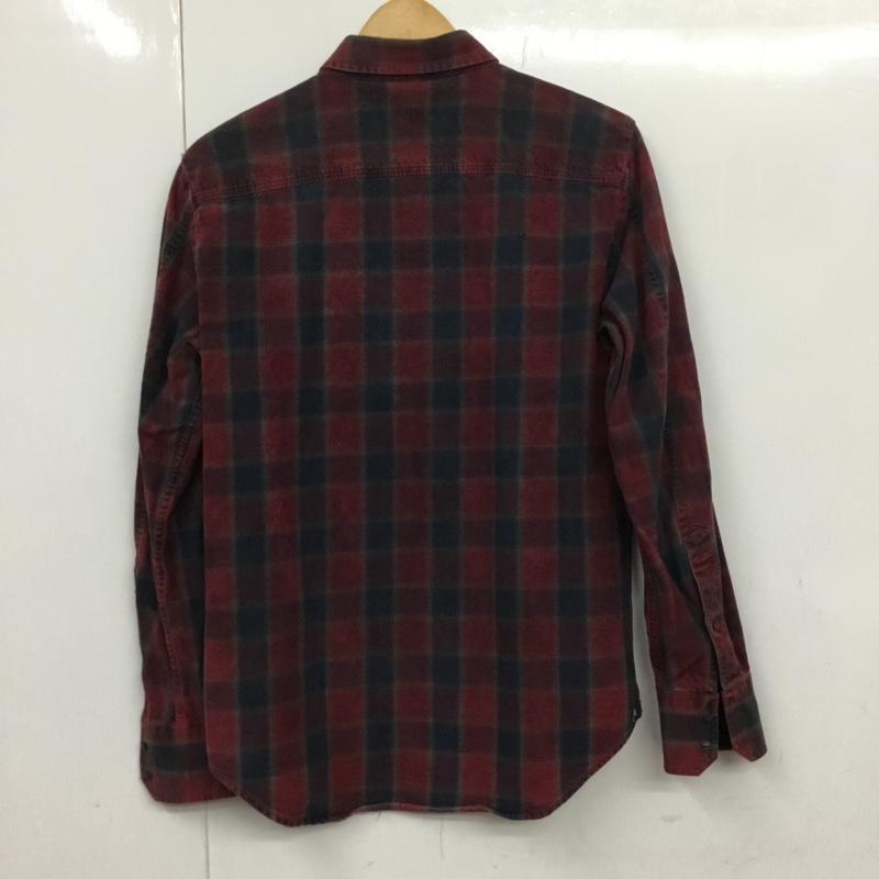 ディーゼル DIESEL シャツ、ブラウス 長袖 コットン S チェック えんじ / ワインレッド / X 紺 / ネイビー / X カーキ / カーキ / メンズ USED 古着 中古 10072235