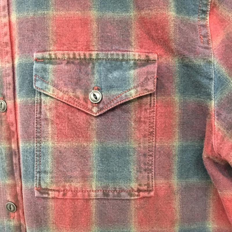 ディーゼル DIESEL シャツ、ブラウス 長袖 コットン S チェック えんじ / ワインレッド / X 紺 / ネイビー / X カーキ / カーキ / メンズ USED 古着 中古 10072235