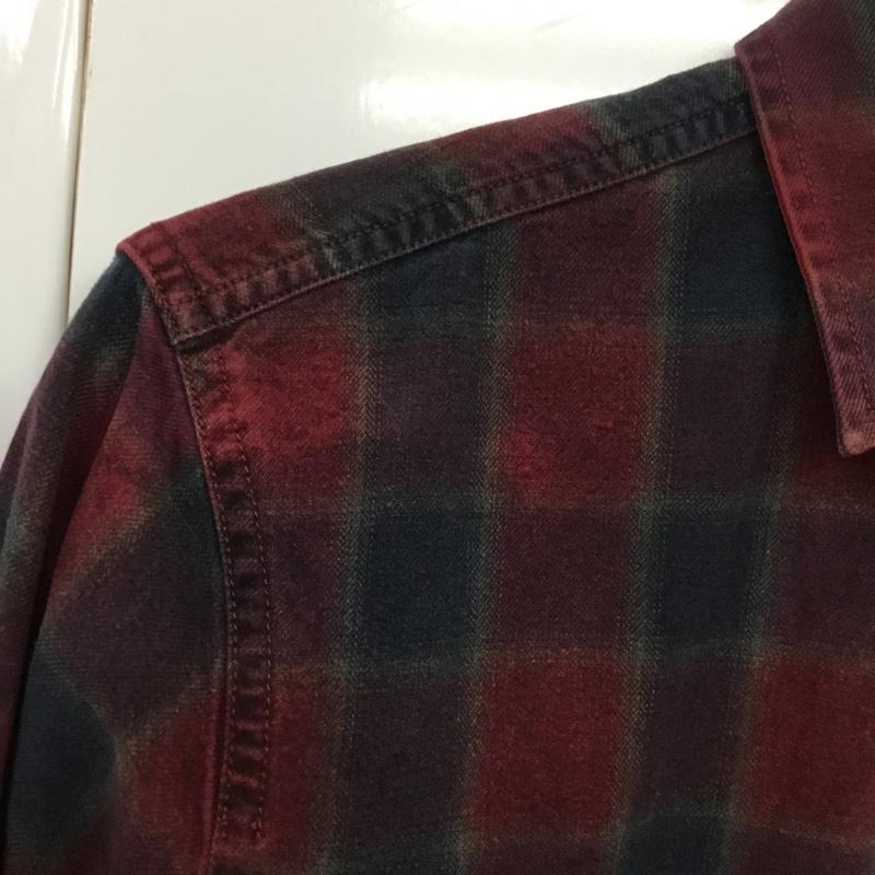 ディーゼル DIESEL シャツ、ブラウス 長袖 コットン S チェック えんじ / ワインレッド / X 紺 / ネイビー / X カーキ / カーキ / メンズ USED 古着 中古 10072235