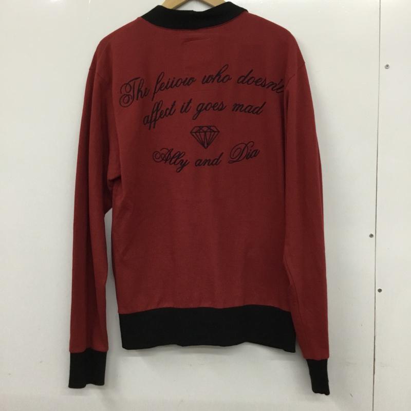 古着 USED カーディガン 長袖 L 無地 赤 / レッド / メンズ USED 古着 中古 10072306