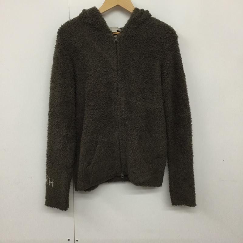 ベアフットドリームズ BAREFOOT DREAMS パーカー 長袖 ジップ S 無地 茶 / ブラウン / メンズ USED 古着 中古 10072313