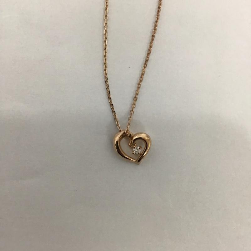 ヨンドシー 4℃ アクセサリー ネックレス、ペンダント オープンハート ピンクゴールド 箱有 桃 / ピンク / レディース USED 古着 中古 10072346