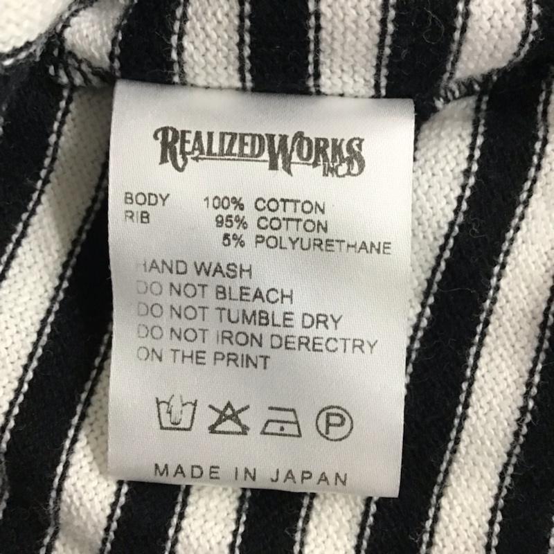 クライミー CRIMIE パーカー 長袖 ジップアップ M ボーダー柄 白 / ホワイト / X 黒 / ブラック / メンズ USED 古着 中古 10072374