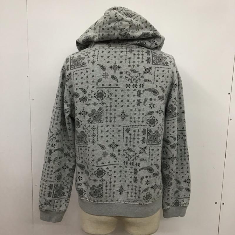 サブサエティ Subciety パーカー 長袖 SBP5712 プルオーバー 裏起毛 ペイズリー M 総柄 灰 / グレー / メンズ USED 古着 中古 10072375