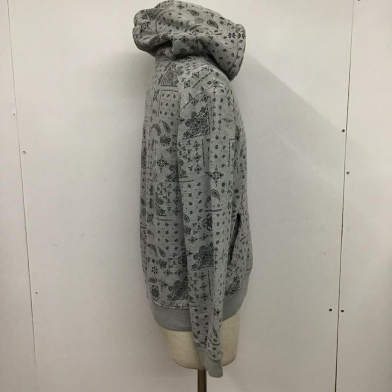 サブサエティ Subciety パーカー 長袖 SBP5712 プルオーバー 裏起毛 ペイズリー M 総柄 灰 / グレー / メンズ USED 古着 中古 10072375