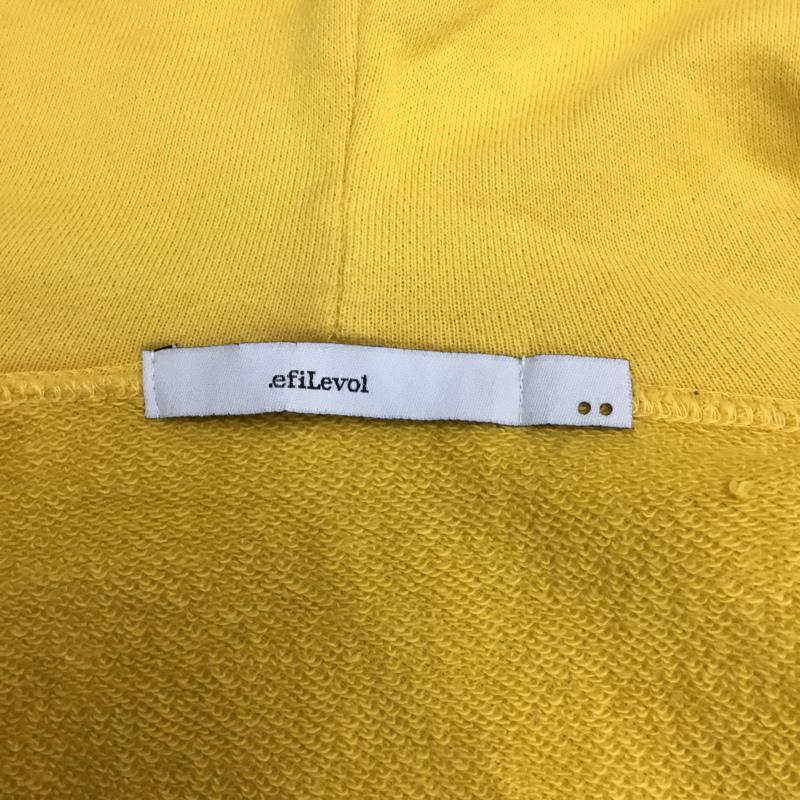 エフィレボル .efiLevol パーカー 長袖 efi-CS06 ジップアップ 2 無地 黄 / イエロー / メンズ USED 古着 中古 10072384