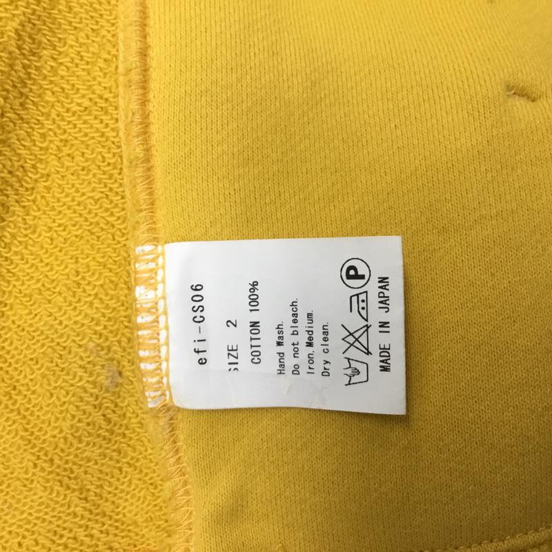 エフィレボル .efiLevol パーカー 長袖 efi-CS06 ジップアップ 2 無地 黄 / イエロー / メンズ USED 古着 中古 10072384