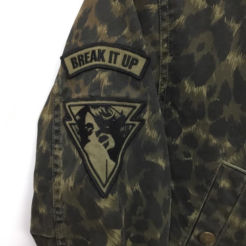 ヒステリックグラマー HYSTERIC GLAMOUR ジャケット、上着 ジャケット、ブレザー 0113AC03 ワッペン付モッズコート ミリタリー FREE 黒 / ブラック / X カーキ / カーキ / レディース USED 古着 中古 10072400