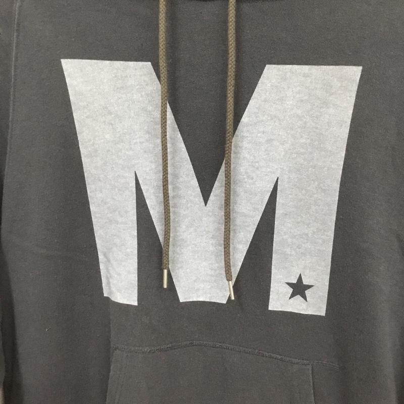 エム M パーカー 長袖 プルオーバー thank you friends M プリント チャコールグレー / チャコールグレー / メンズ USED 古着 中古 10072402