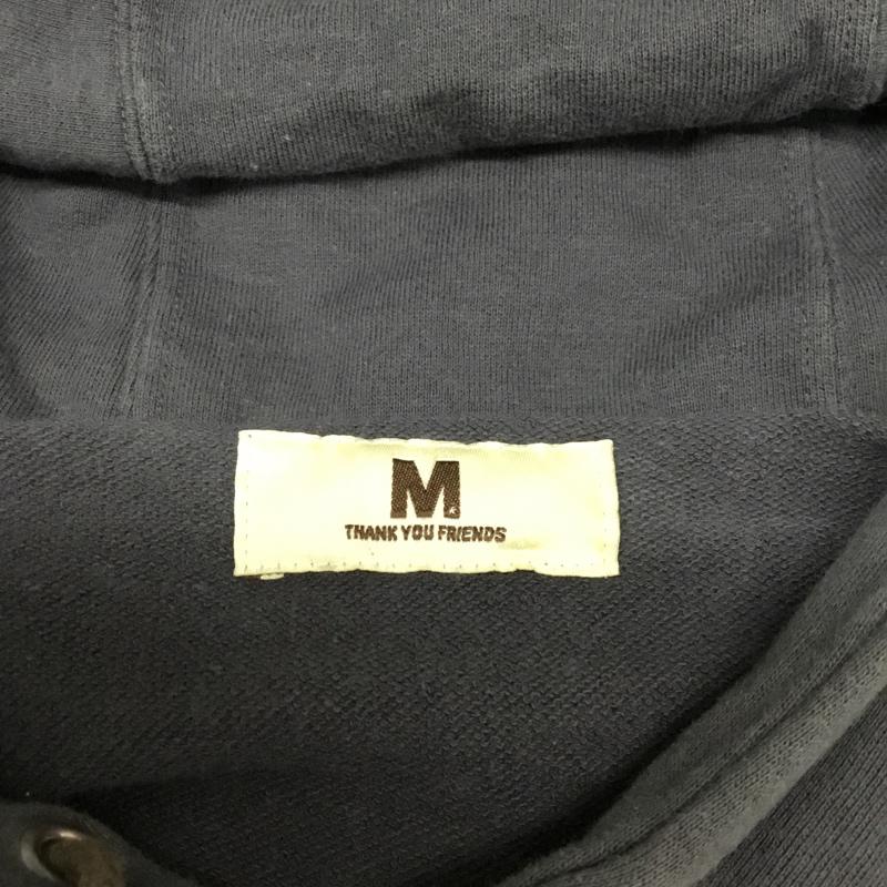 エム M パーカー 長袖 プルオーバー thank you friends M プリント チャコールグレー / チャコールグレー / メンズ USED 古着 中古 10072402