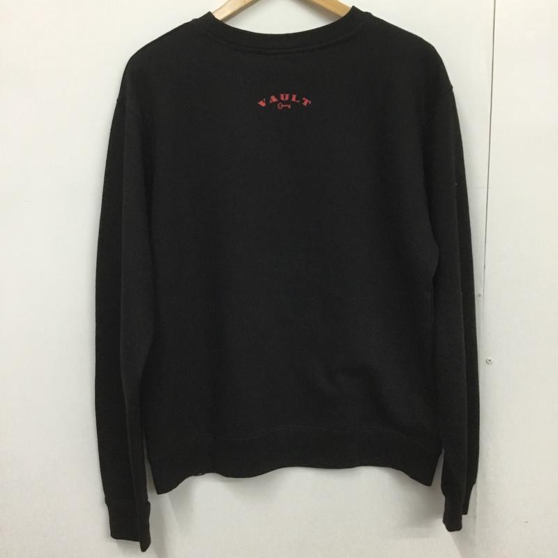 古着 USED トレーナー 長袖 スウェット プリント 裏起毛 S ロゴ、文字 黒 / ブラック / メンズ USED 古着 中古 10072416