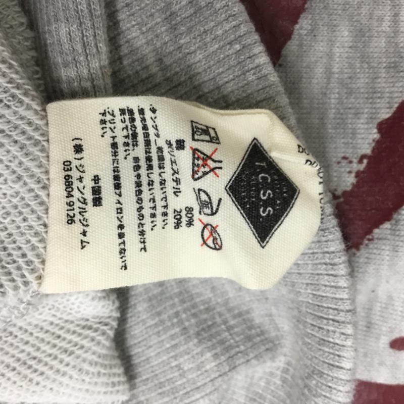 ティーシーエスエス TCSS トレーナー 長袖 スウェット エルボーパッチ S プリント 灰 / グレー / メンズ USED 古着 中古 10072418