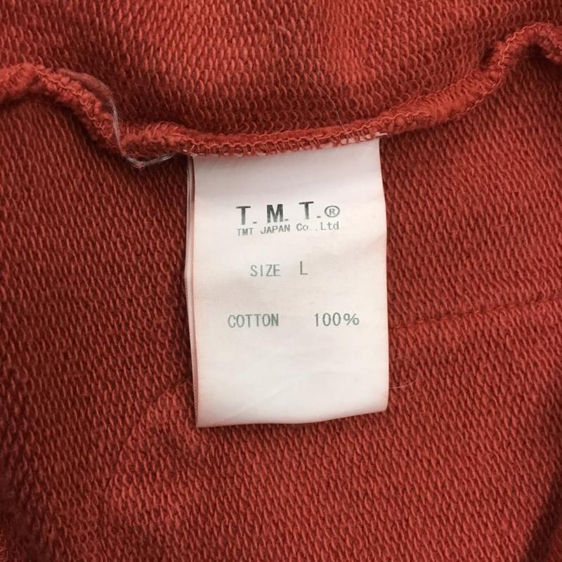 ティーエムティー TMT カーディガン 長袖 Vネック コットン L 刺繍 赤 / レッド / メンズ USED 古着 中古 10072425