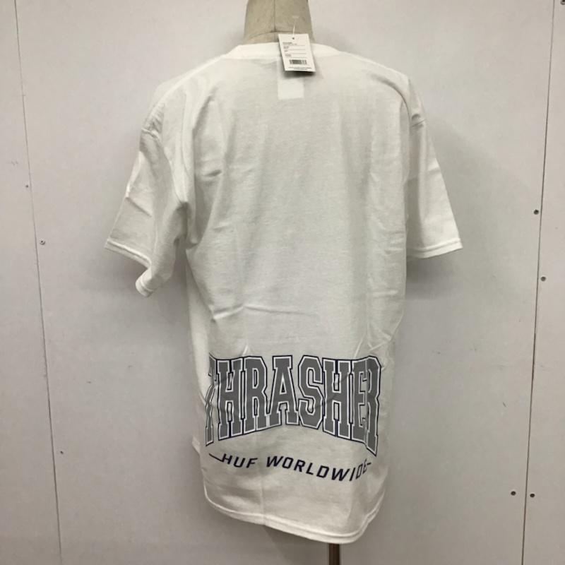 ハフ HUF Tシャツ 半袖 TS01919 THRASHER × ハフ HIGH POINT SS TEE タグ付き ロゴ L プリント 白 / ホワイト / メンズ USED 古着 中古 10072437