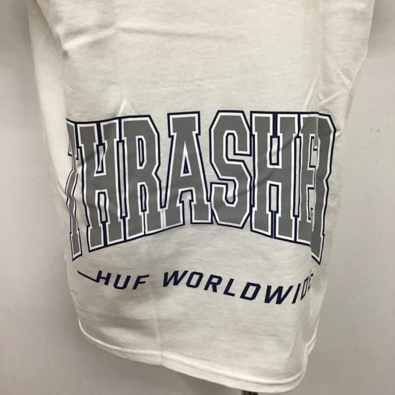 ハフ HUF Tシャツ 半袖 TS01919 THRASHER × ハフ HIGH POINT SS TEE タグ付き ロゴ L プリント 白 / ホワイト / メンズ USED 古着 中古 10072437