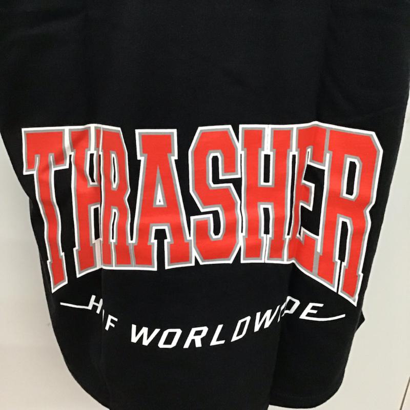 ハフ HUF Tシャツ 半袖 TS01919 THRASHER × ハフ HIGH POINT SS TEE タグ付き ロゴ XL プリント 黒 / ブラック / メンズ USED 古着 中古 10072439