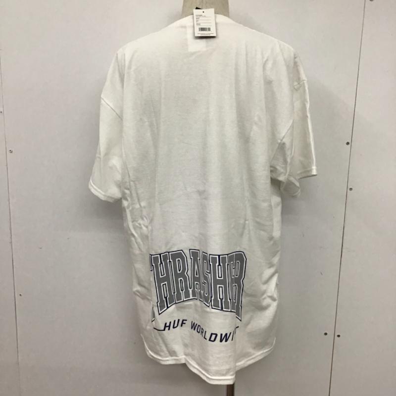 ハフ HUF Tシャツ 半袖 TS01919 THRASHER × ハフ HIGH POINT SS TEE タグ付き ロゴ XL プリント 白 / ホワイト / メンズ USED 古着 中古 10072440