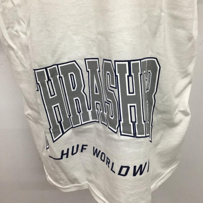 ハフ HUF Tシャツ 半袖 TS01919 THRASHER × ハフ HIGH POINT SS TEE タグ付き ロゴ XL プリント 白 / ホワイト / メンズ USED 古着 中古 10072441