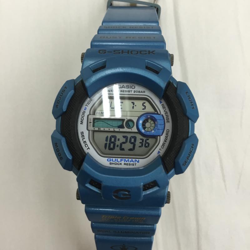 ジーショック G-SHOCK 腕時計 デジタル GULFMAN G-9100TC 3088 SURFING NORTH SHORE HAWAII FREE 青 / ブルー / メンズ USED 古着 中古 10072466