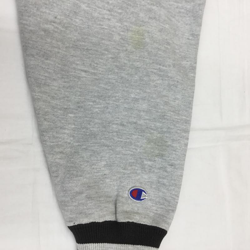 チャンピオン Champion トレーナー 長袖 90s REVERSE WEAVE リブライン 黒×グレー アメリカ製 L ロゴ、文字 灰 / グレー / メンズ USED 古着 中古 10072475