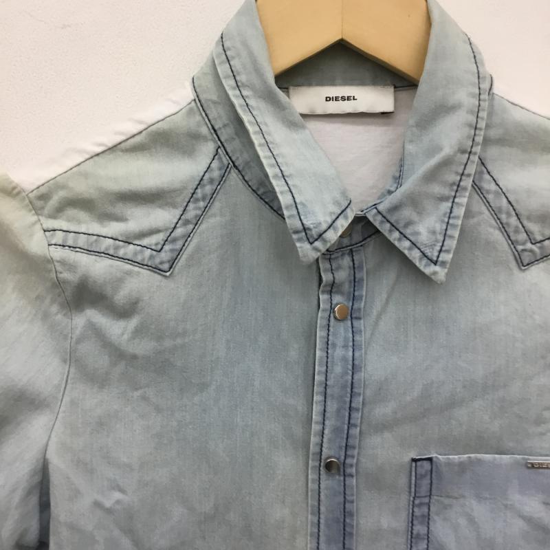 ディーゼル DIESEL シャツ、ブラウス 半袖 フェイクレイヤード カットソー XS 水色 / ライトブルー / レディース USED 古着 中古 10072480