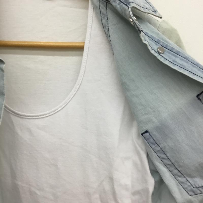 ディーゼル DIESEL シャツ、ブラウス 半袖 フェイクレイヤード カットソー XS 水色 / ライトブルー / レディース USED 古着 中古 10072480