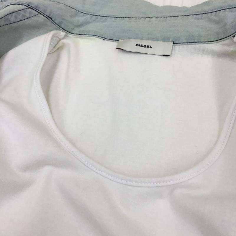 ディーゼル DIESEL シャツ、ブラウス 半袖 フェイクレイヤード カットソー XS 水色 / ライトブルー / レディース USED 古着 中古 10072480
