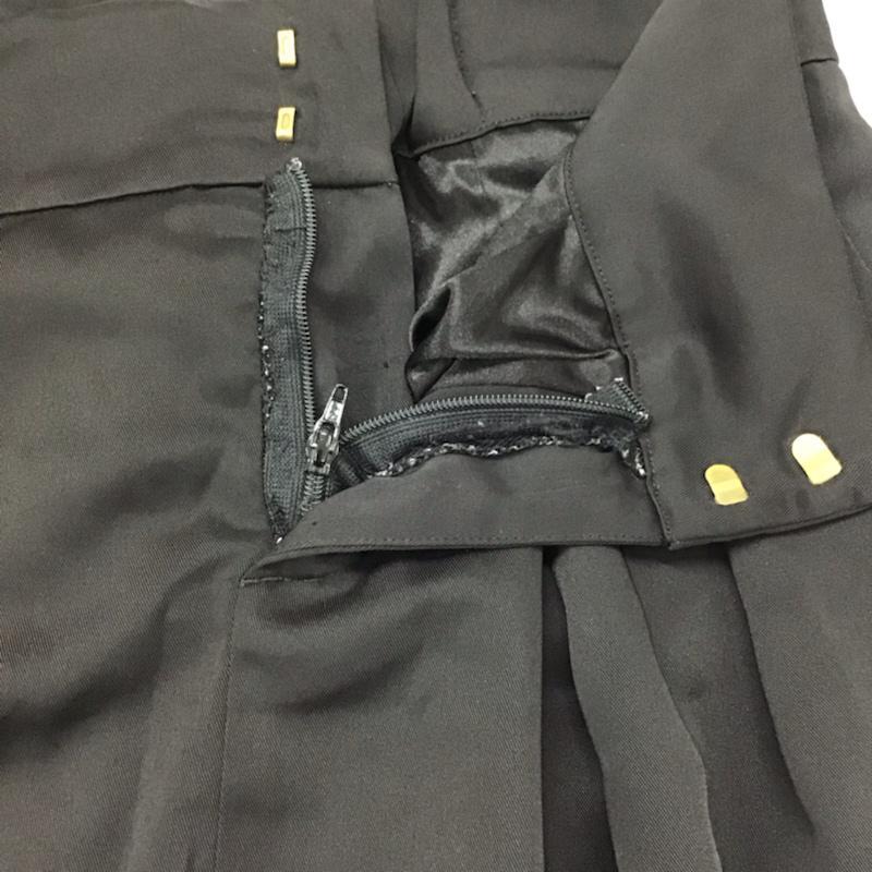 チャオパニック CIAOPANIC パンツ スラックス タック入り FREE 無地 黒 / ブラック / レディース USED 古着 中古 10072507